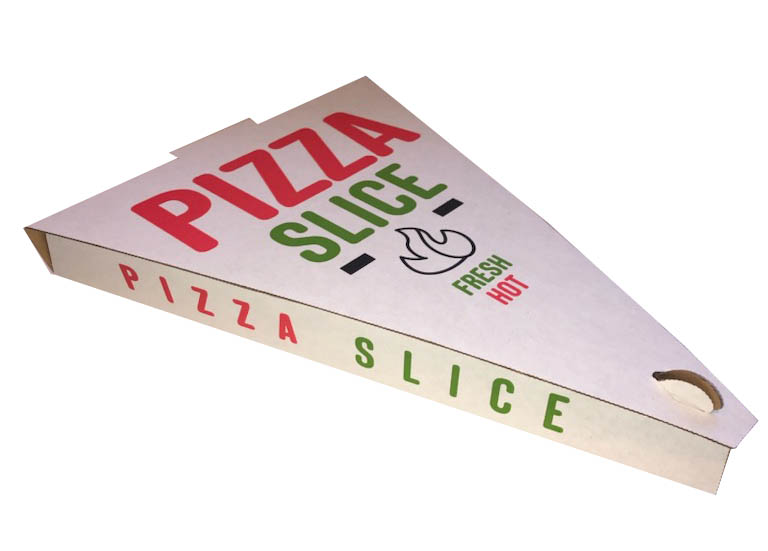 Case Of 400 Single Slice Pizza Boxes - 9.25x9x1.68 Inch With Hot & Fresh Print