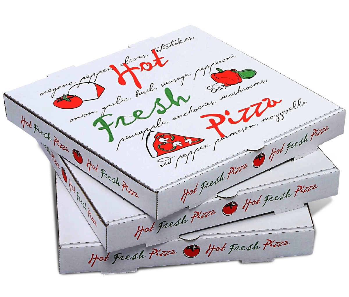 12 Hot Fresh Pizza Box Kraft/Kraft (50/cs)
